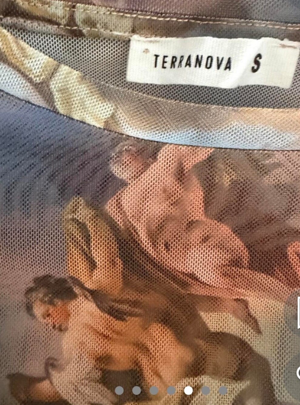 🧡🩵 Terranova Renaissance Angel Mesh Top - Picture 2 of 3